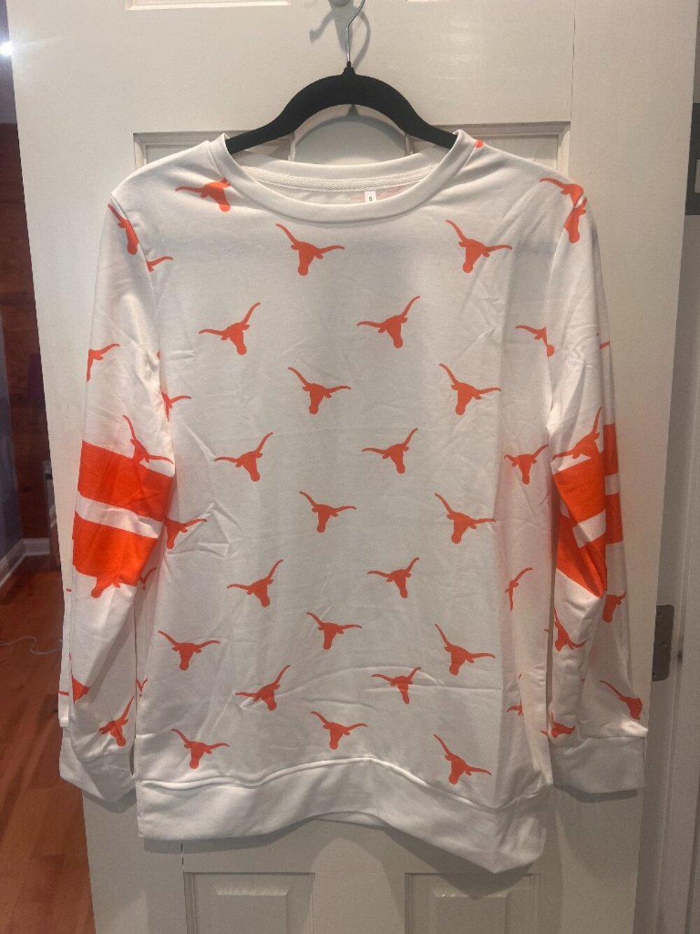 Brand new Texas Longhorns orange/white long sleeved shirt women's size S